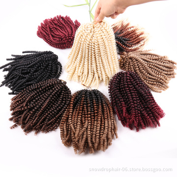 Julianna Burgndy Pre Looped Ombre Synthetic Micro Orange Curl Colored 18 8 12 Inches Braiding Crochet Spring Twist Hair
